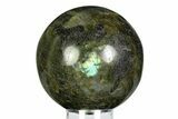 Flashy, Polished Labradorite Sphere - Great Color Play #355442-1